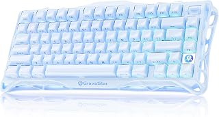GravaStar Mercury K1 75% Wireless Mechanical Gaming Keyboard, Aluminum Alloy Mechanical Keyboard, Gasket Hot-Swap Socket, Linear Switches, RGB Backlit, Wireless Keyboard for Gaming, Office, and Gifts