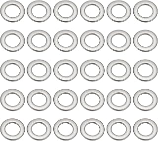 30pcs Flat Washers 304 Stainless Steel Flat Washers Pack of 30 M5 Thickness Metal Washers for Screws Bolts (5x9x1mm)