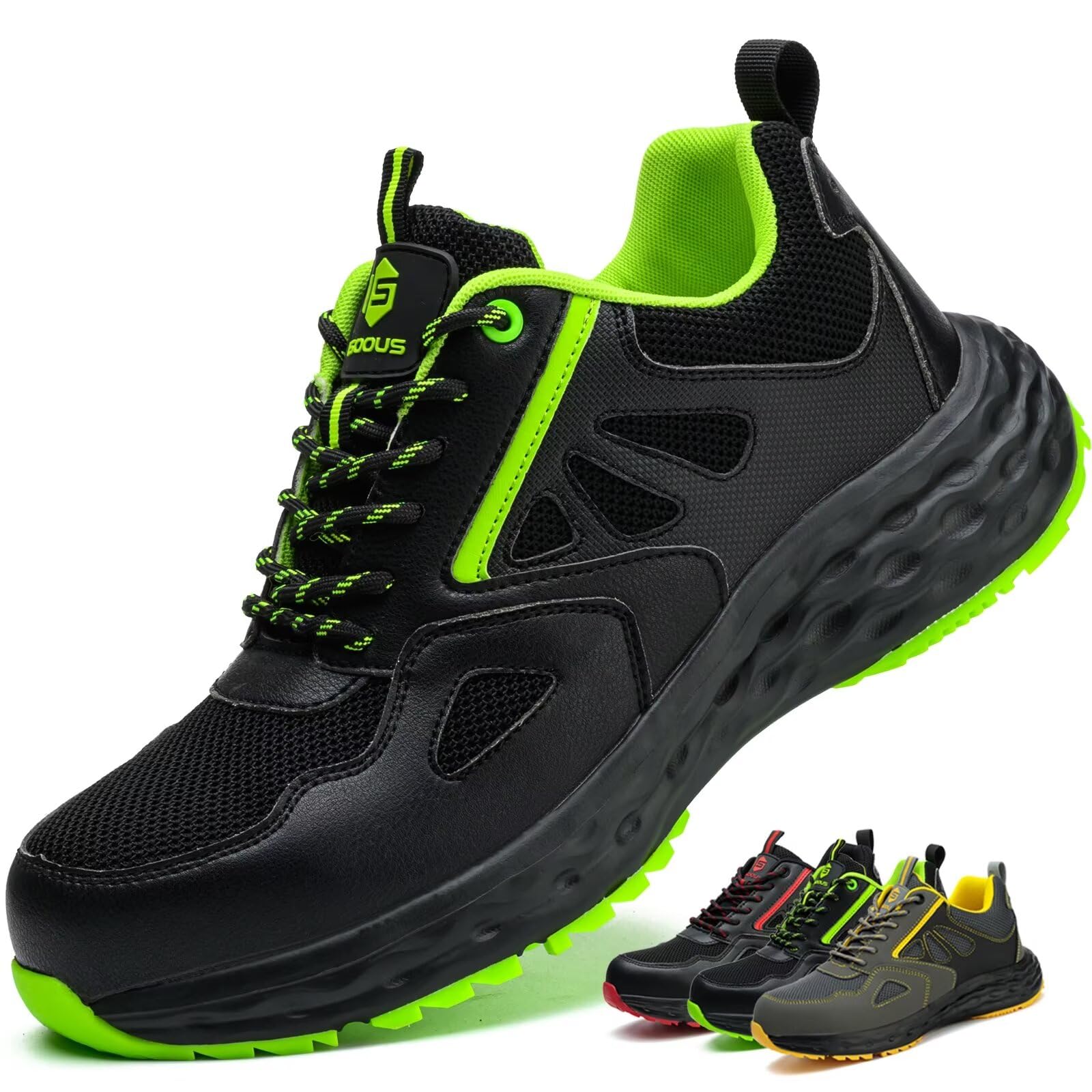 ISOOUS Safety Shoes Men Women Lightweight Work Shoes