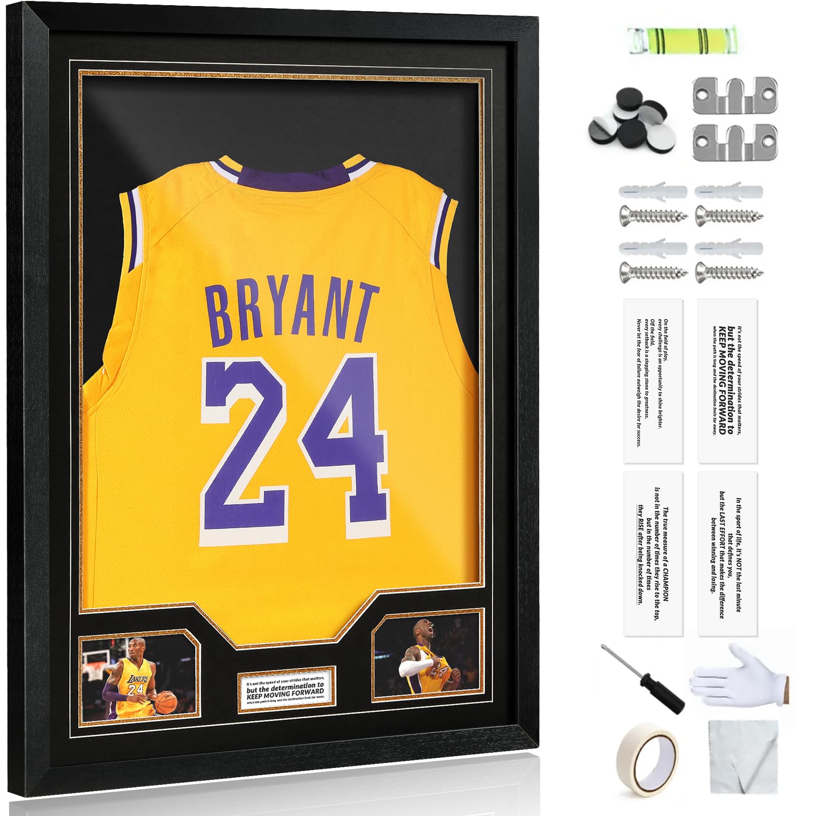 JupDec Jersey Frame Display Case, Large Clear Acrylic Shadow Box with UV Protect