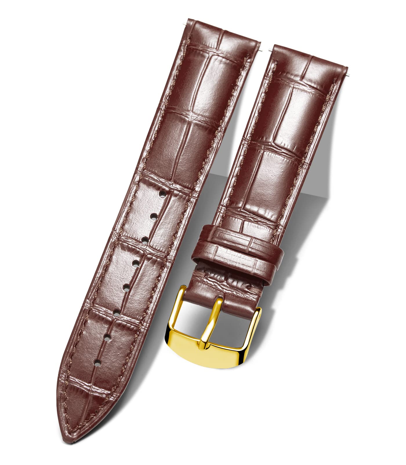 BINLUN Leather Watch Band Genuine Calfskin Replacement Watch Strap Quick Release