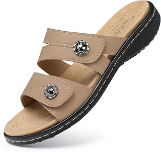 SHIBEVER Women Dressy Flat Sandals: Comfortable Arch Support Sandal