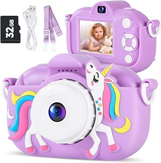 MAVOKIS Kids Camera Digital Camera for Age 3-8, 1080P Toddler Camera for Kid with 32GB SD Card, Toddler Girls Toys Age 6-9, Christmas Birthday Gifts for Children, Purple