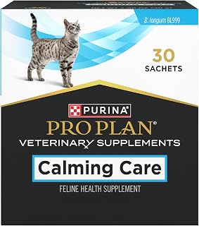 Purina Pro Plan Supplements Calming Care, Behavior Support for Cats, 30 ct | Great-tasting probiotic powder to help cats maintain calm behavior and cope with changes in routine and location