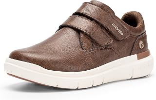 FitVille mens extra wide shoes, diabetic strappy shoes for men, wide casual walking sneakers, easy on and off, lightweight, swollen feet