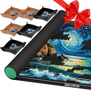 Rubber Jigsaw Puzzle Mat Roll Up 3000 2000 1500 1000 Pieces Folder Sorting Trays Saver Adults Portable Tapis Casse-Tête Morceaux Glue Sheets Sorter Game Mat Board Table Frame Gift