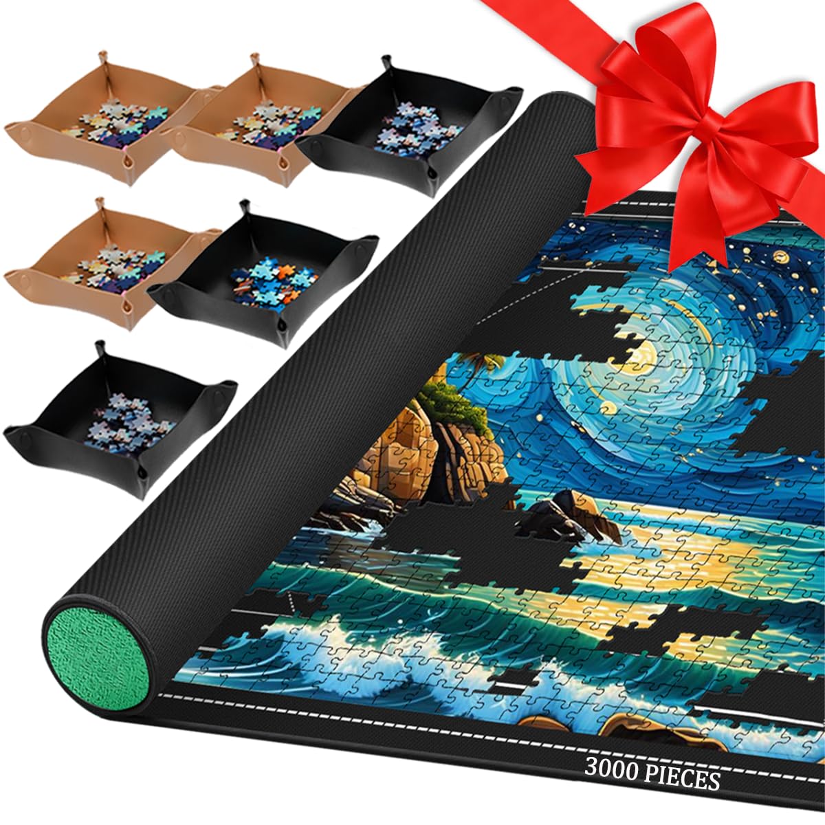 Rubber Jigsaw Puzzle Mat Roll Up 3000 2000 1500 1000 Pieces Folder Sorting Trays