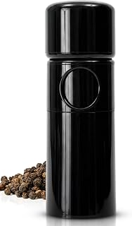 MAGNUM PEPPER GRINDER, Unicorn by TRE SPADE,Premium Manual Pepper Grinder with Steel Burrs, Adjustable Coarseness, High-Capacity Output, ABS Plastic, 6 Inch Small Size, Made in Italy