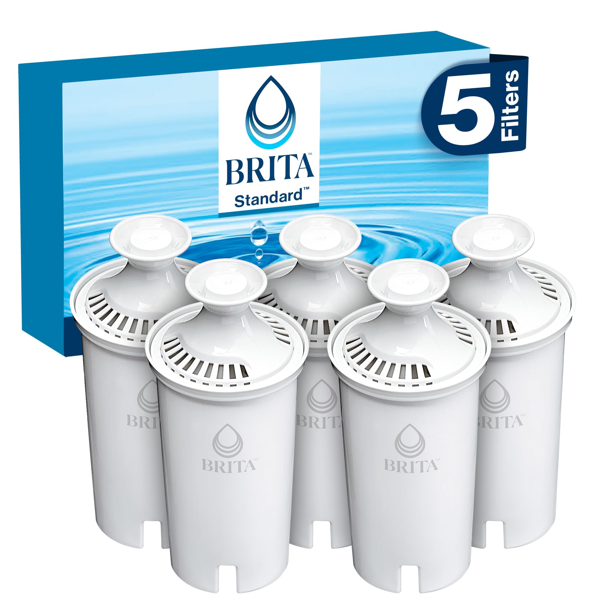 Brita Standard Replacement Filter, Reduces Contaminants while keeping healthy mi