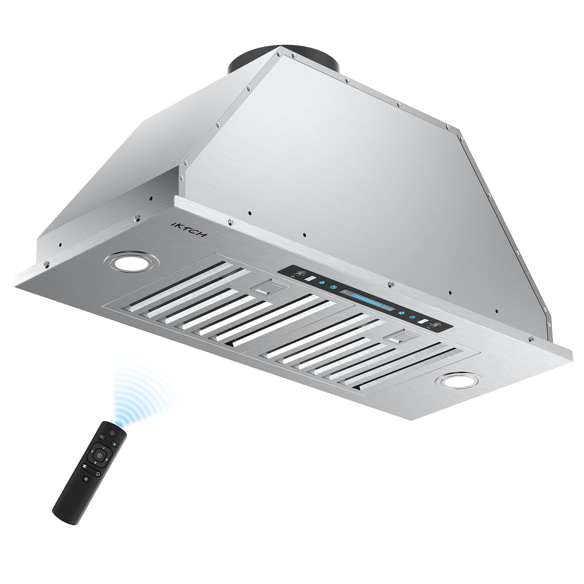 IKTCH 30 inch Insert Range Hood 900 CFM, Ducted/Ductless Vent Hood | Stainless S
