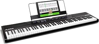 Alesis Recital Digital Piano 88-Key Semi-Weighted | For Beginners, Adjustable Touch Response, Lesson Mode, 20W Speakers, for Home Practice and Piano Lessons