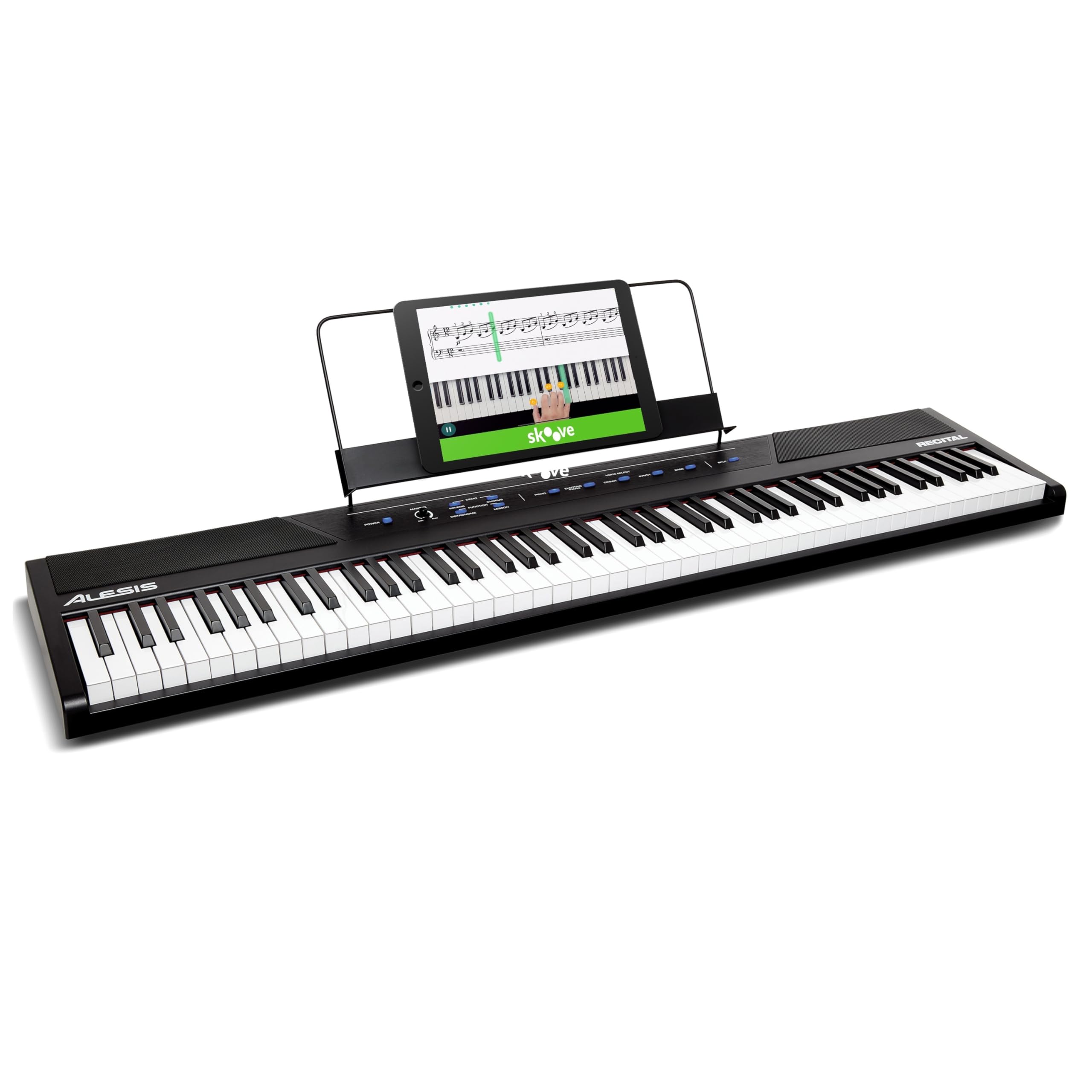 Alesis Recital Digital Piano 88-Key Semi-Weighted | For Beginners, Adjustable To