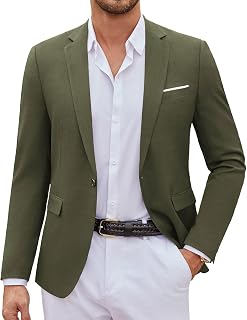 COOFANDY Chaqueta casual para hombre, chaqueta deportiva con un botón, chaquetas deportivas ligeras de negocios