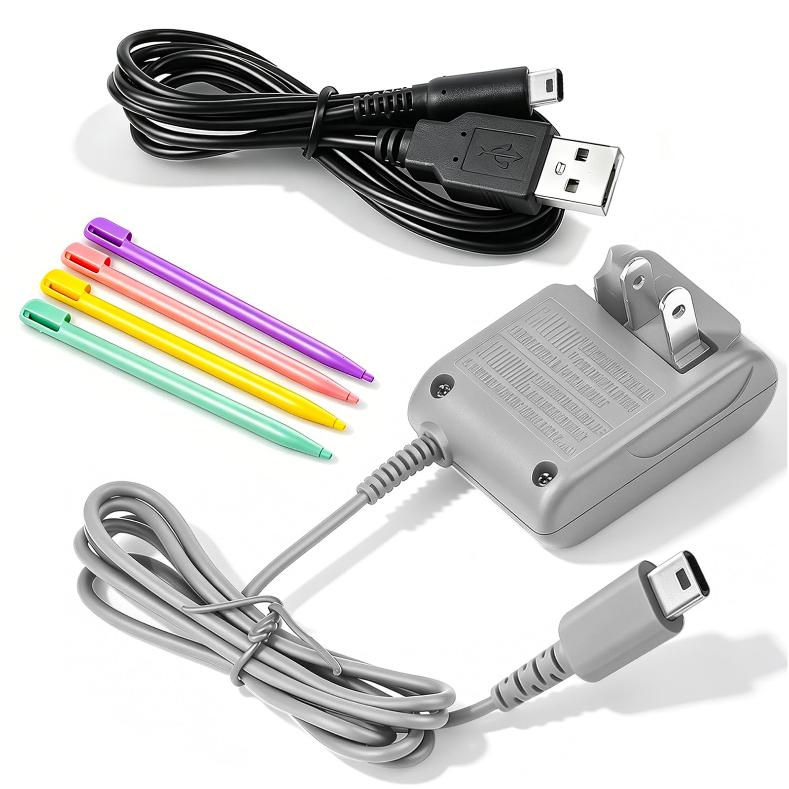 DS Lite Charger,Nintendo DS Lite AC Power Plug Adapter Kit 100-240V Portable Tra