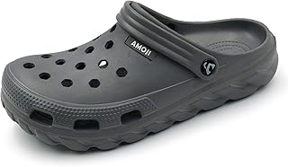 AMOJI Garden Clogs Shoes Sandals Slippers AA1521, grey, 45 EU