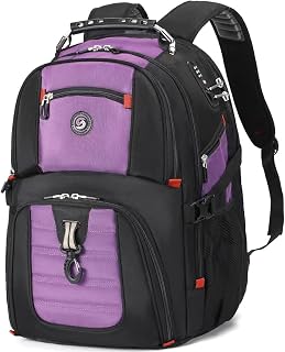 SHRRADOO Extra Large Travel Laptop Backpack for Men, Work College Backpacks | Fit 17 Inch Laptops, with Combination Lock, Carry On Flight Approved, Men Women Business Backpack,School Backpack