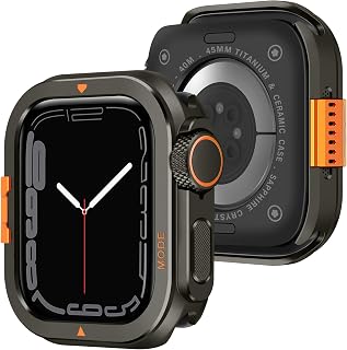 Amizee Rugged Metal Case for Apple Watch Series 9/8/7 45mm, Graphite
