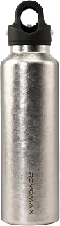 Revomax Titanium Series 20oz (592ml) Insulated Water Bottle, One-Hand Flash Release, Double Wall Vacuum Flask, 36H Cold 18H Hot, Leakproof, BPA Free, Lightweight for Gym, Travel, School - Oxidized