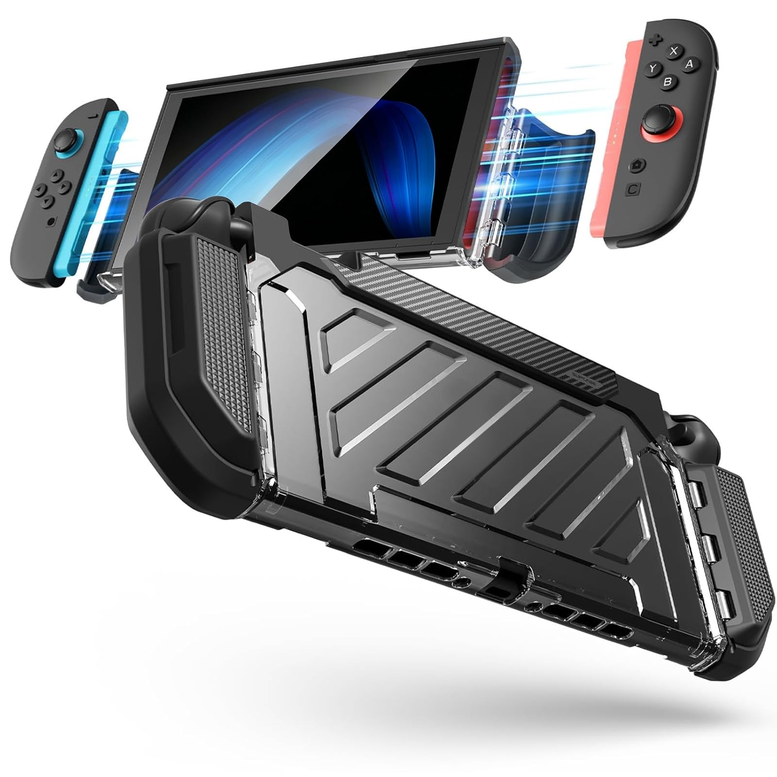 SUPCASE for Nintendo Switch 2 Case 2025, Joy Con Remove Friendly, Black | Milita