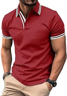 SwissWell Men's Polo Shirt Short Sleeve Golf Polo Shirt Summer Lightweight Breathable Work Casual T Shirt