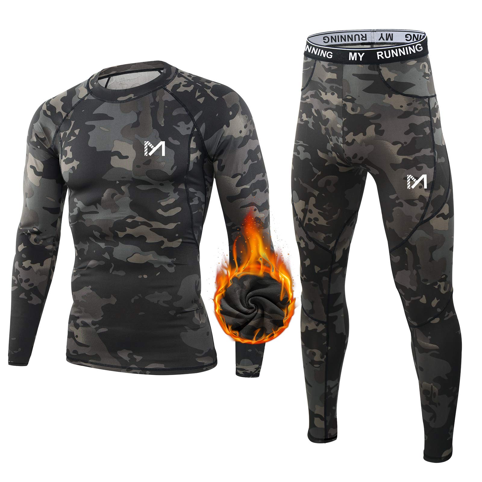 MEETYOO Men's Thermal Underwear Long Bottoms Quick Dry Ski Running