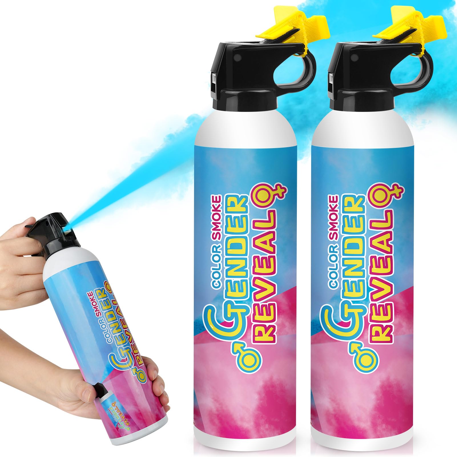 Merear Large Gender Reveal Fire Extinguisher 2 Packs, Gender Reveal Ideas, Baby 