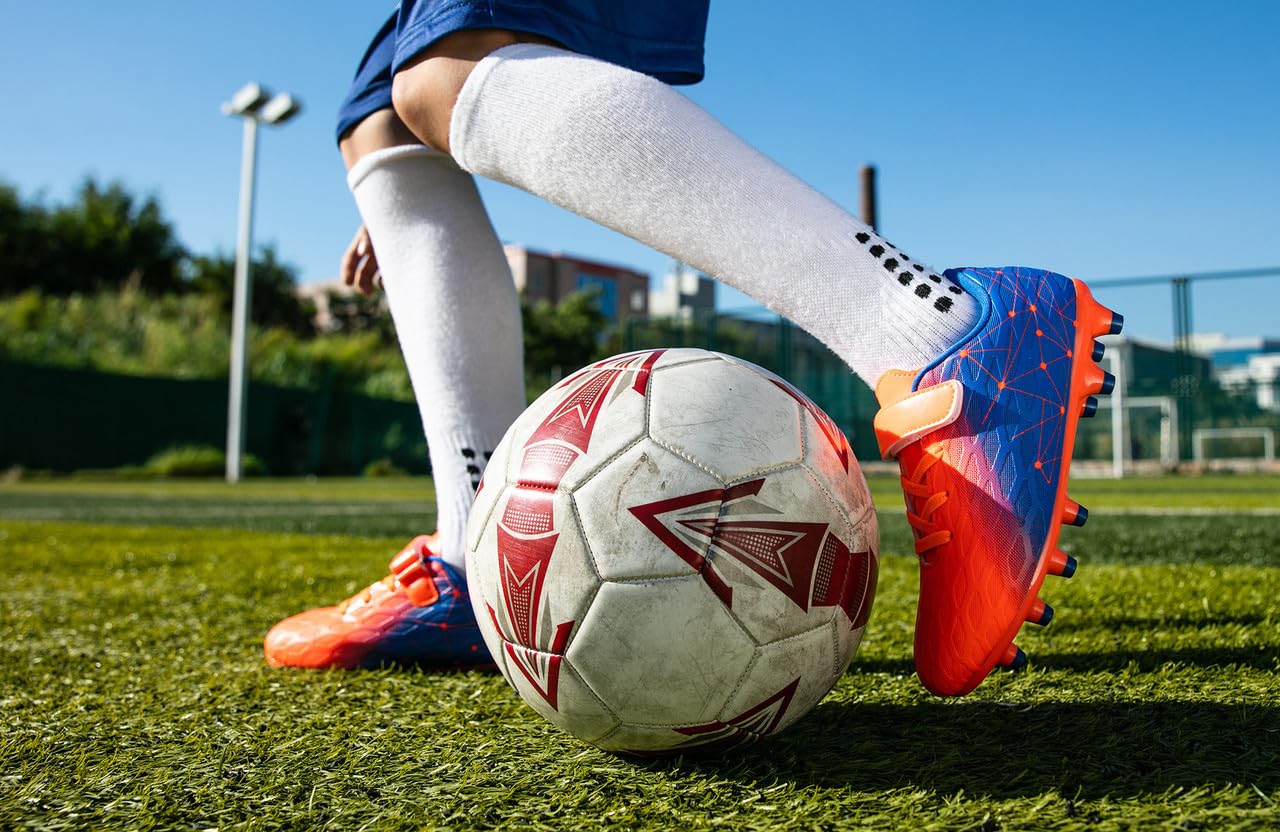 Boys Soccer Cleats Kids Girls Soccer Athletics Sport Shoes Kids Firm Ground Trai