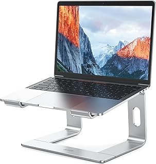 BESIGN LS03 Aluminum Laptop Stand, Ergonomic Detachable Computer Stand, Riser Holder Notebook Stand Compatible with Air, Pro, Dell, HP, Lenovo More 10-15.6" Laptops (Silver)
