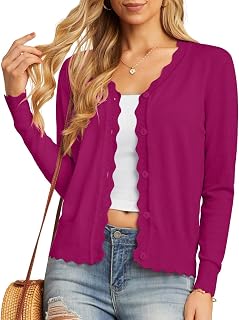 GRECERELLE Women's Cardigan with Buttons and V Neck Cardigan for Women Summer Lace Cardigan Lightweight Elegant