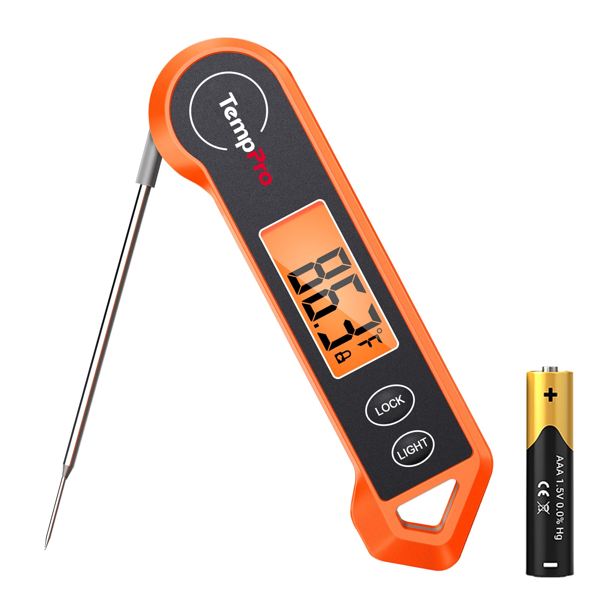 TempPro TempSwift 1 Sec Instant Read Meat Thermometer Digital | Auto-Rotating Ba