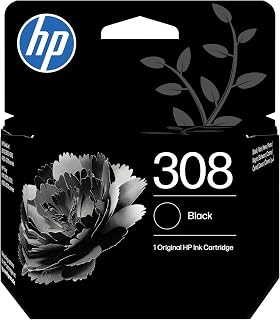 HP 308 Black Original Ink Cartridge | Compatible with HP Envy 6110, 6120, 6130, 6520, 6530 ,HP DeskJet 2910, 2920, 4310, 4320, 4330, yield 160 pages (7FP21UE)