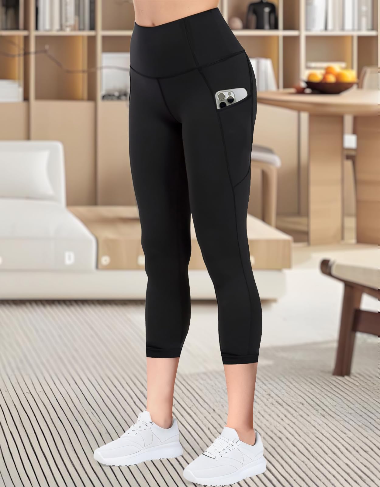 Women's Active Yoga Leggings High Waist Workout Pants with Pockets