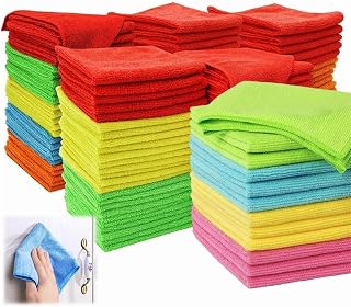 20PACK Microfiber Cleaning Cloth,Cleaning Rags, Highly Absorbent Cleaning Rags,Reusable Lint Free Cloths Microfiber Rag for House, Kitchen, Car Care
