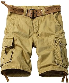 Camo Cargo Shorts for Men Cotton Casual Wild Outdoor Work Relaxed Fit Shorts with Multi-Pocket