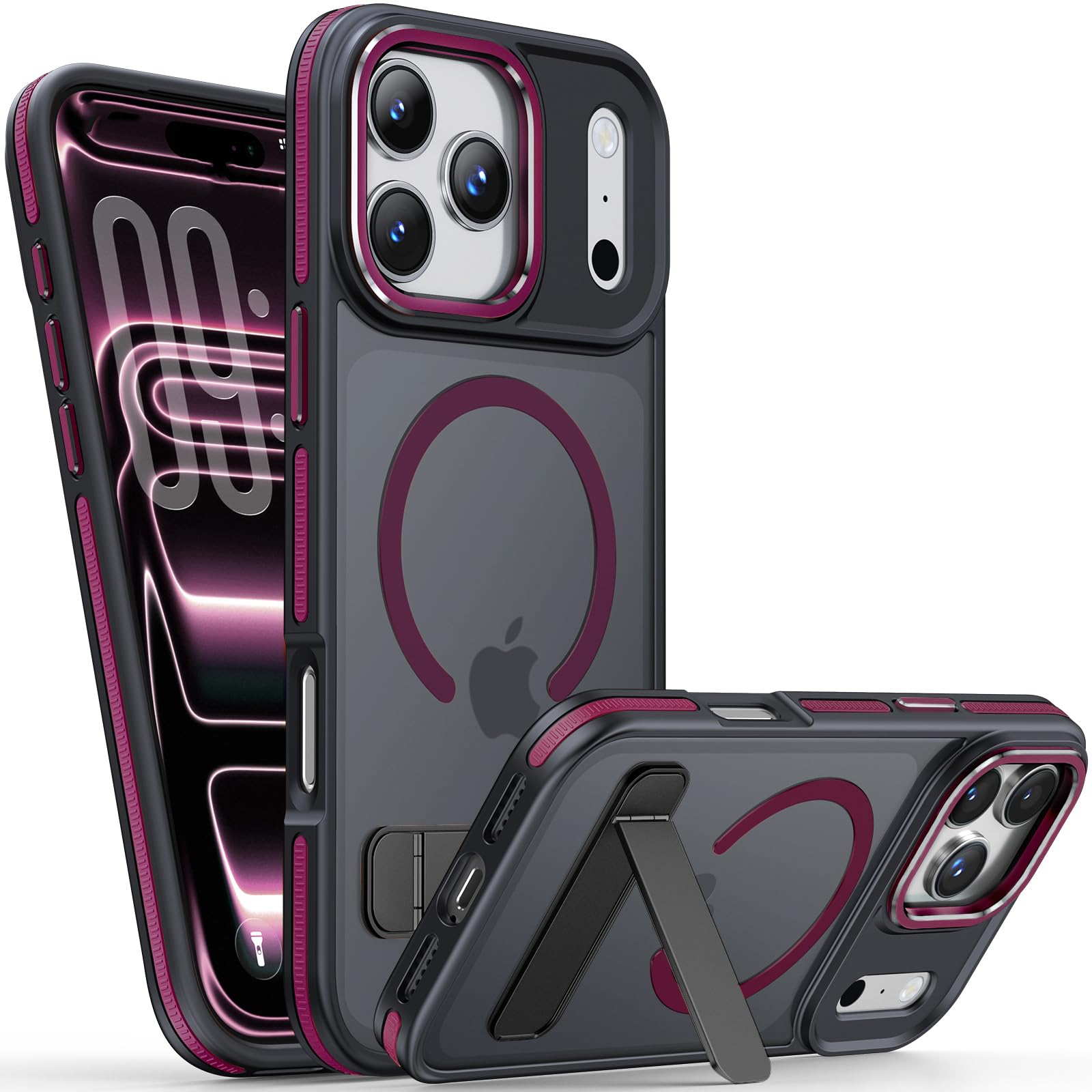 Misscase Case for iPhone 18 Pro Max & iPhone 17 Pro Max with Stand,Compatible wi