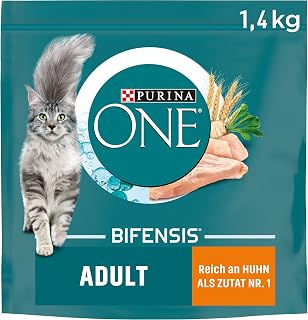 PURINA ONE BIFENSIS Adult Dry Cat Food: Rich in Chicken, Strengthens Natural Defences, for Healthy Bones, Skin, Teeth & Urinary Tract I from 1 Year