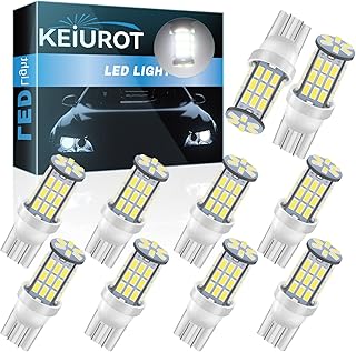 Keiurot 921 Led Bulb 912 T10 194 168 for RV Camper Interior Lights,10Pack | 6500K White DC 12V, Replacement for RV Camper Trailer Boat Trunk Interior Dome Map Side Marker Light,Backup Reverse Lights