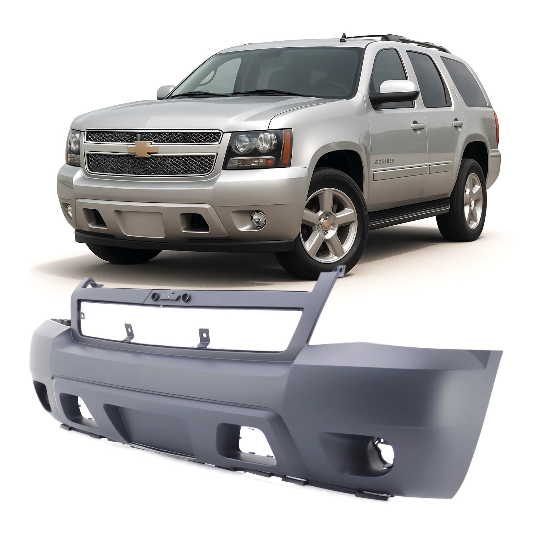 FitParts For Chevrolet Avalanche/Tahoe 2007–2014 Front Bumper Cover | Primed, Wi