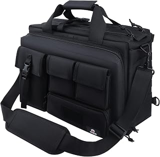 GES Tactical Messenger Bag for Men, 17.3 Inch Military Laptop Briefcase for Work, Durable Water-Resistant Computer Shoulder Bag for College & Travel
