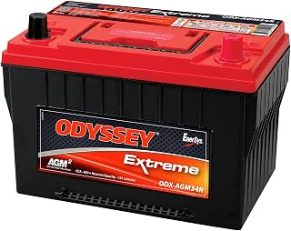 Odyssey Battery, Extreme Series, AGM, 12V, 850 Cranking amps, Top Post, 10.86 in L, 7.87 in H, 6.77 in W, Each