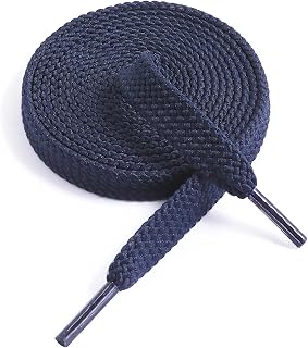 VSUDO Double Layer Flat Shoelaces for Sneakers, Thick Flat Shoelaces