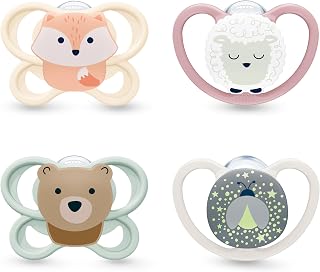 NUK Perfect Match Air Baby Pacifiers, 0-6 Months, Orthodontic Pacifiers that Promote Air Flow & Prevent Drool Rash, 95% Baby Acceptance**, Assorted, 4 Count