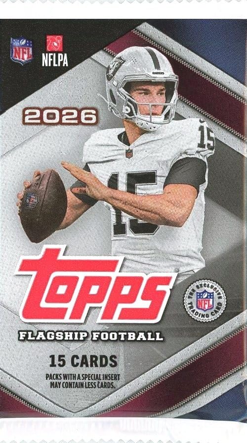2026 Topps Football EXCLUSIVE Factory Sealed MEGA Foil Pack-15 New Cards!