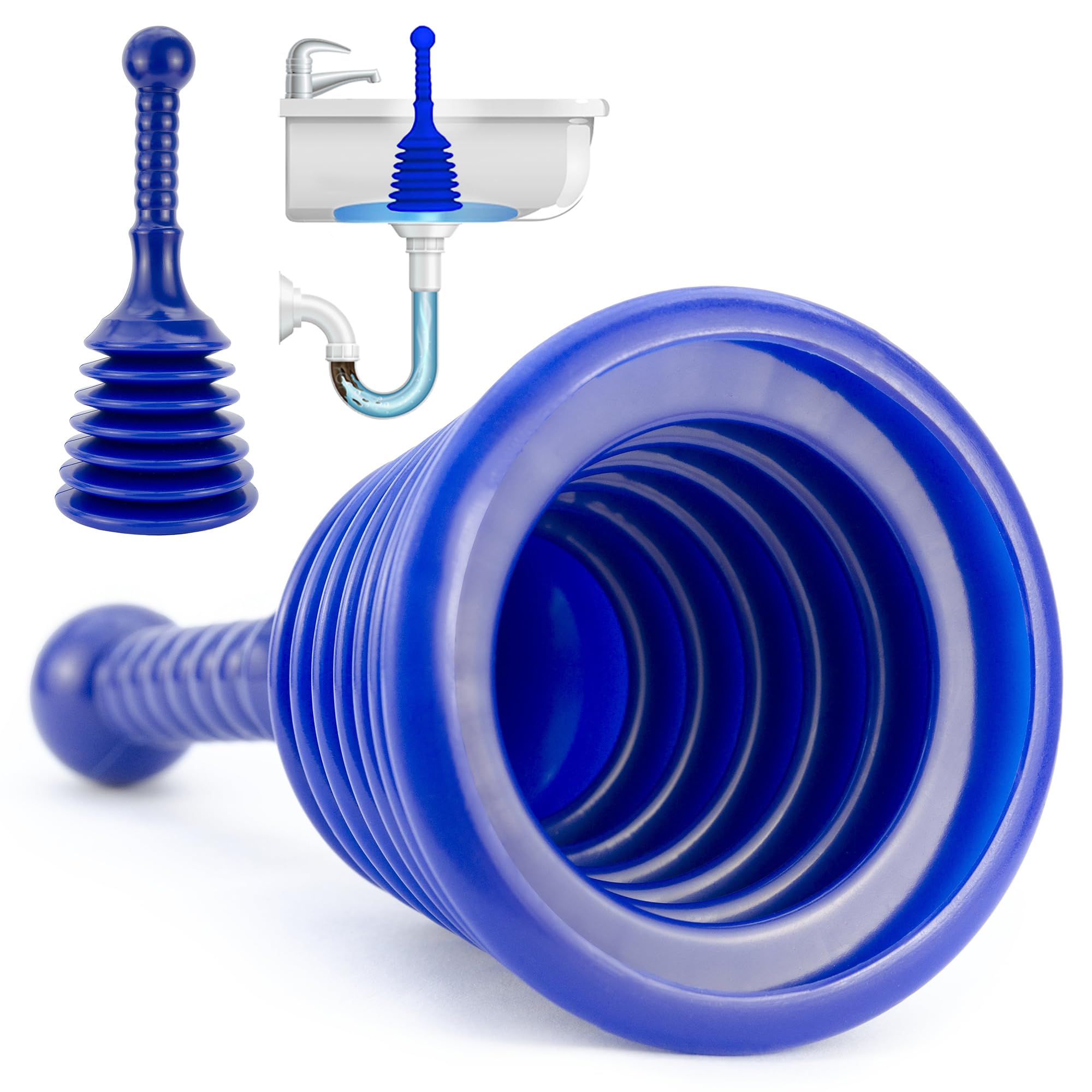 Luigi's Plunger for Sinks and Drains - Sink Plunger for Bathrooms Kitchens Sinks
