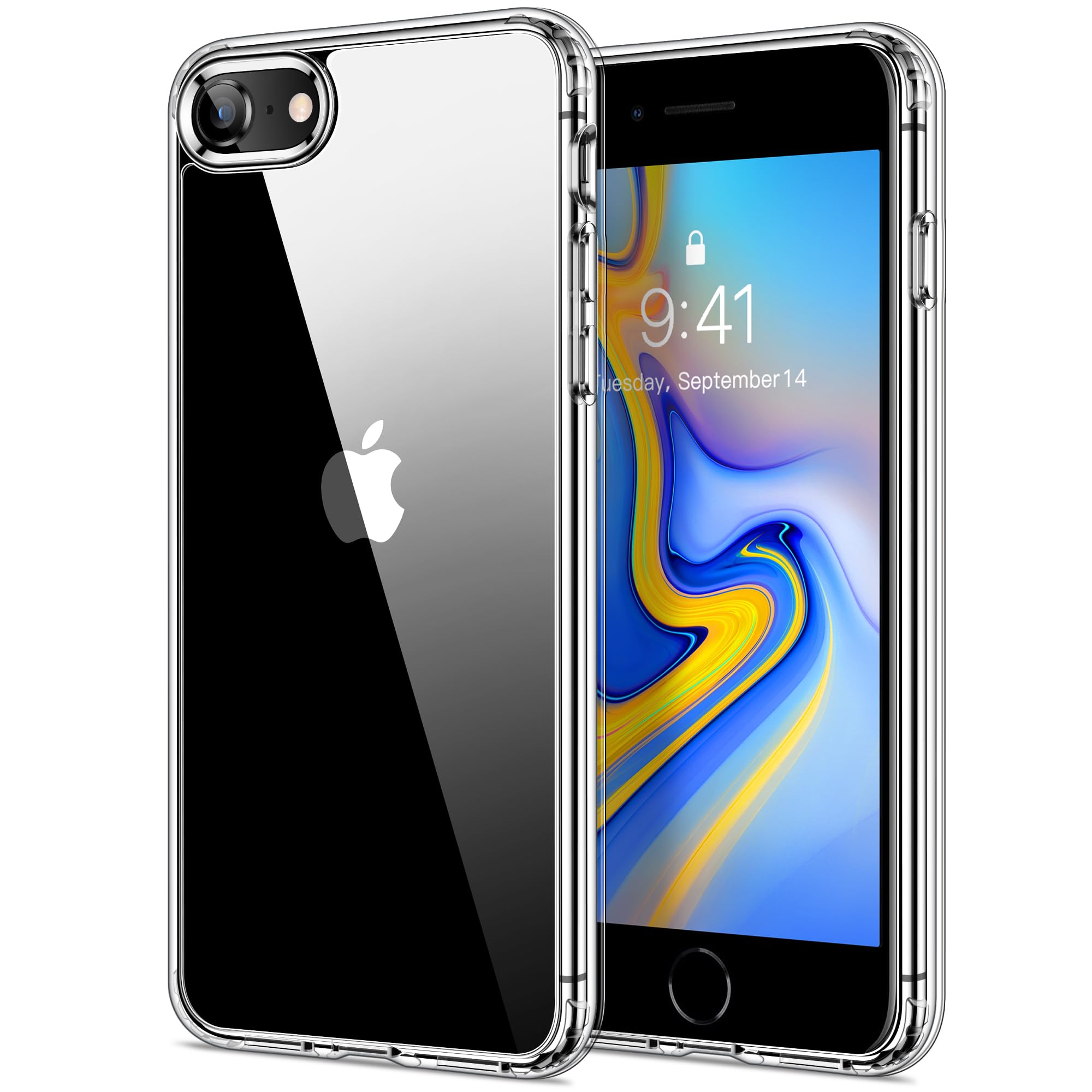 HOOMIL Case for iPhone SE/iPhone 8/iPhone 7, Anti-Yellowing, Clear