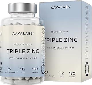 Triple Zinc Supplements for Men and Women – 25mg – 1 Capsule per Day