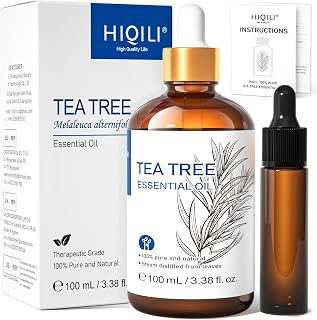 HIQILI Tea Tree Oil for Skin, Toenail, Hair | Add to Shampoo, Body Wash, Spray - 100mL / 3.38 fl.oz
