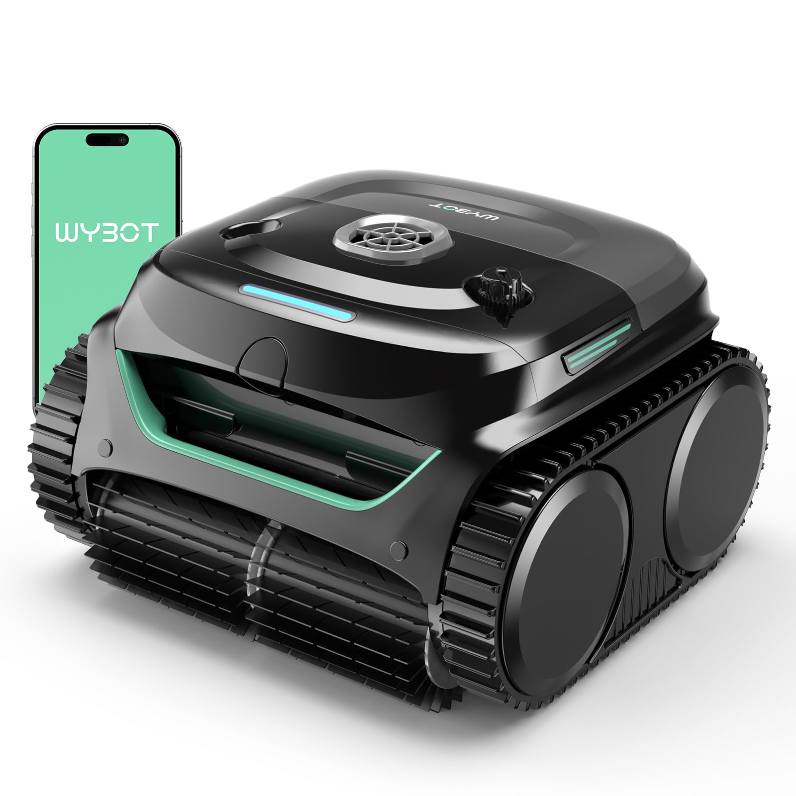 WYBOT C2 Cordless Robotic Pool Cleaner, Pool Vacuum for Inground Pools (Renewed)