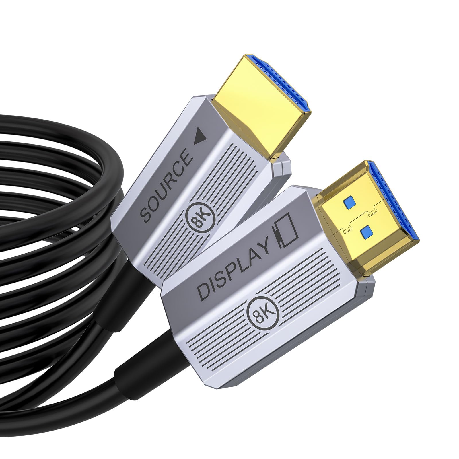 8K Fiber Optic HDMI Cable 25ft, 48Gbps Long HDMI 2.1 Cable 8K@60Hz/4K@120Hz, Ult