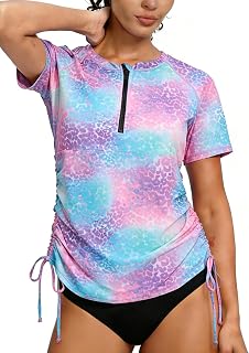 Halcurt Women's One Piece Rash Guard One Piece Swimsuit